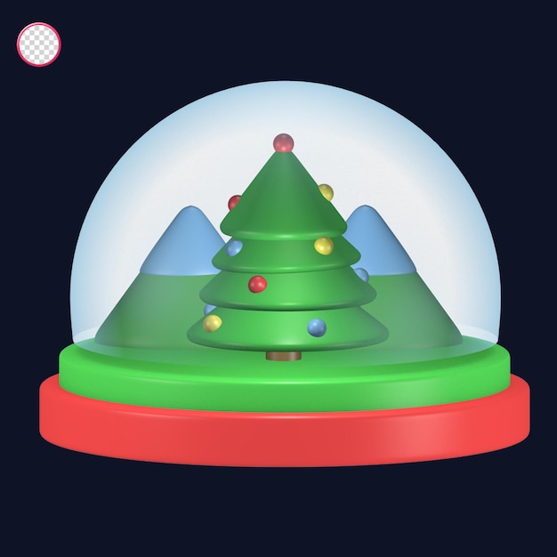 PSD 3d cute icon winter christmas