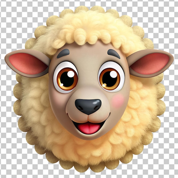 PSD 3d милая овца клипарт png