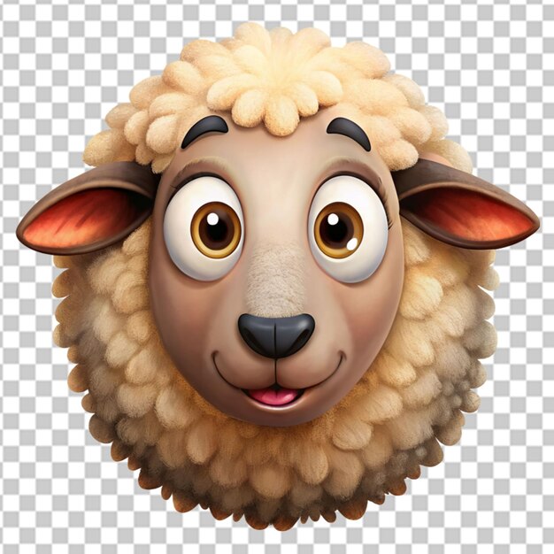 PSD 3d cute sheep clipart png