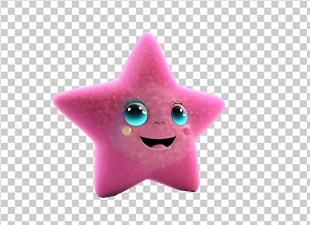 3d cute star