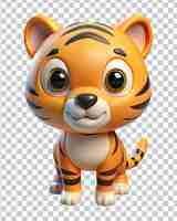 PSD 3d tigre carino png