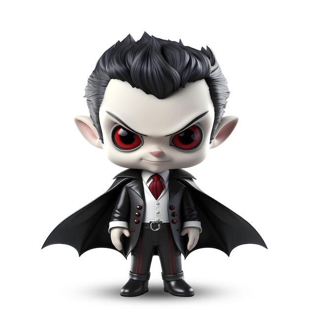 PSD 3d simpatico personaggio vampiro generativo ai