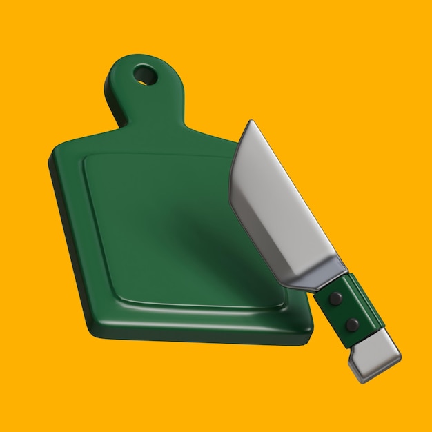 3D Cutting Board and Knife