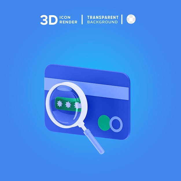 3d cvv security code icon ilustration