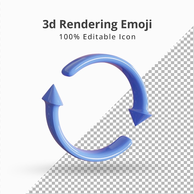PSD icona del segno della freccia di direzione del ciclo 3d