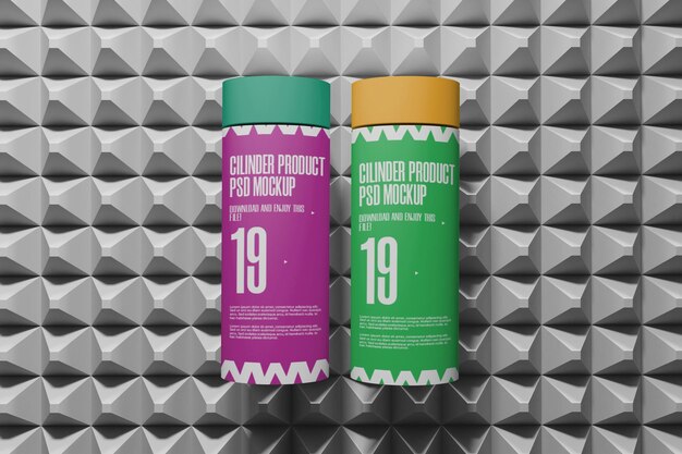 3d Cylinder Realistyczna Butelka Psd Mockup