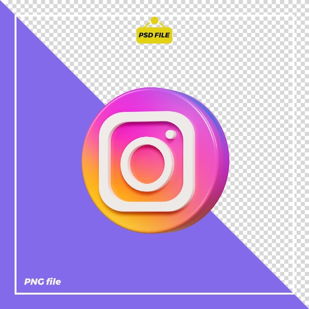 3d cyrcle instagram icon