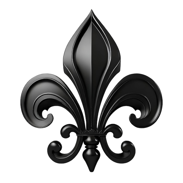 3d Czarny Fleur De Lis