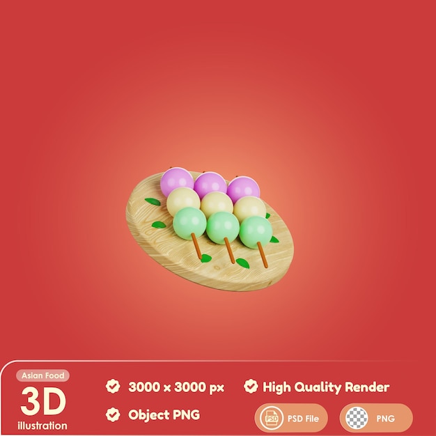 PSD 3d dango