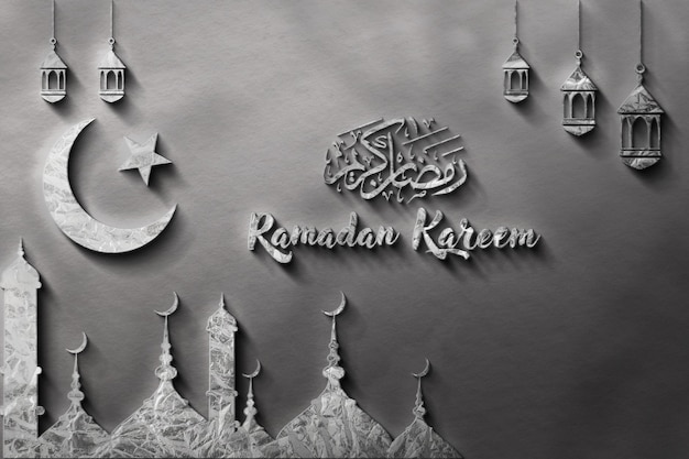 3d dark ramadan greetings islamic holiday