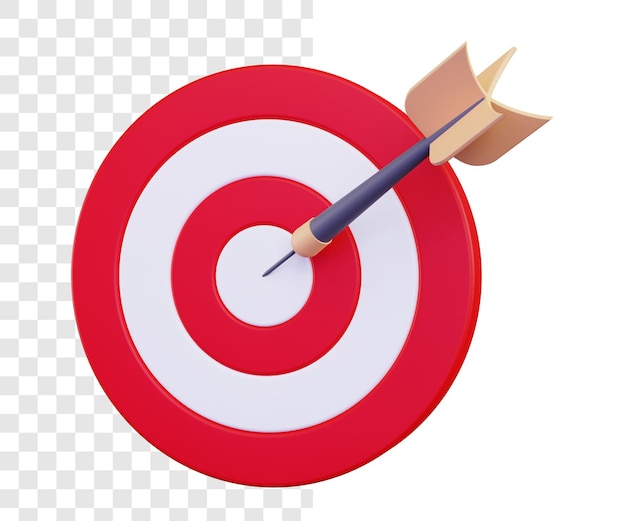 PSD 3d dart board for target with bullseye arrow