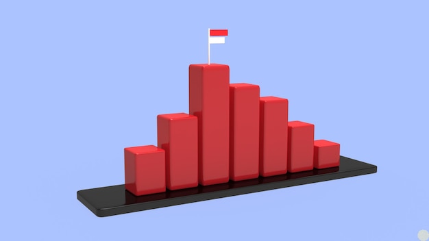 3d data analyse balk financiën groei zakelijk succes grafiek geïsoleerde illustratie