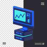 PSD 3d data visualization icon render