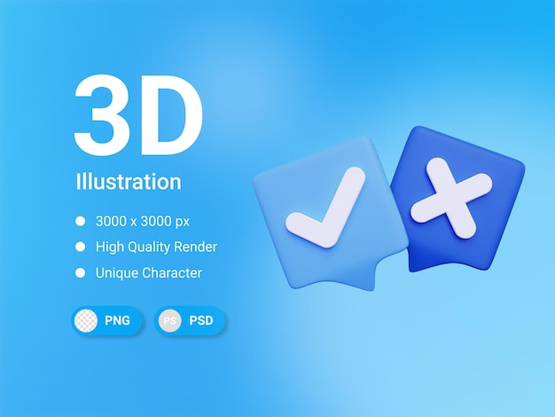 PSD 3d decision making icon