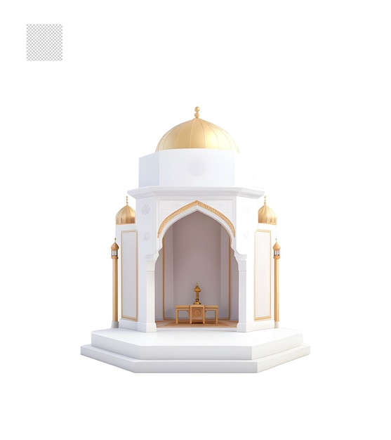 3d decoratief islamitisch realistisch Podiumpodium png