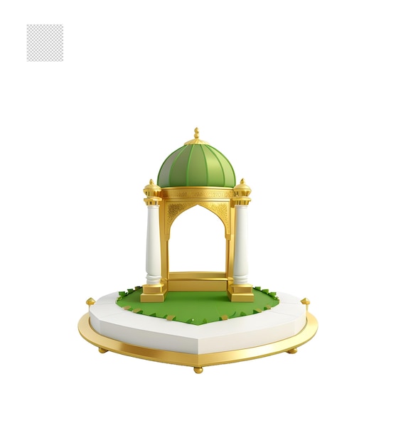 3d decorative Islamic realistic Podium stage png