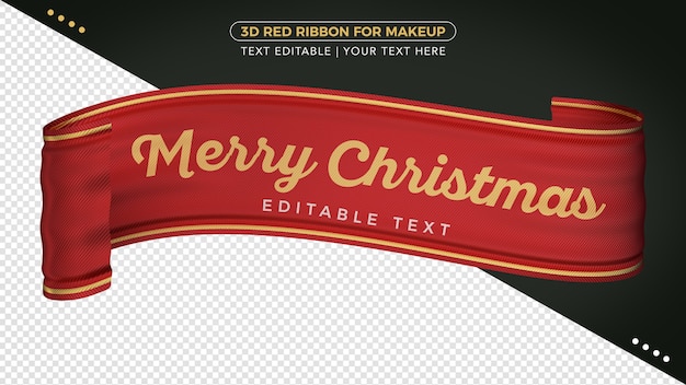 PSD 3d decorative lace merry christmas for composition