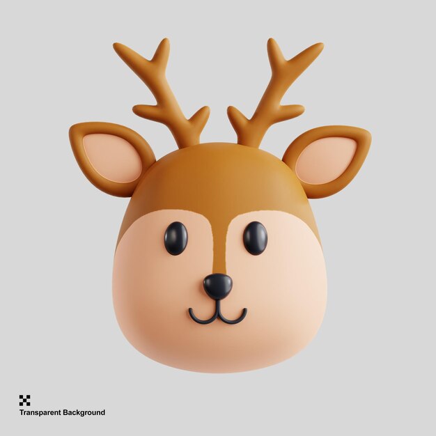 PSD 3d deer illustration