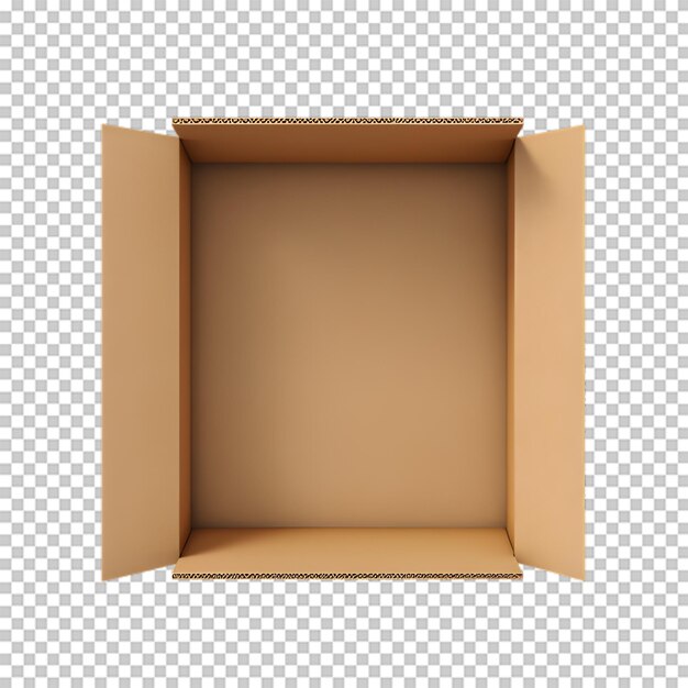 PSD 3d delivery box isolated on transparent background