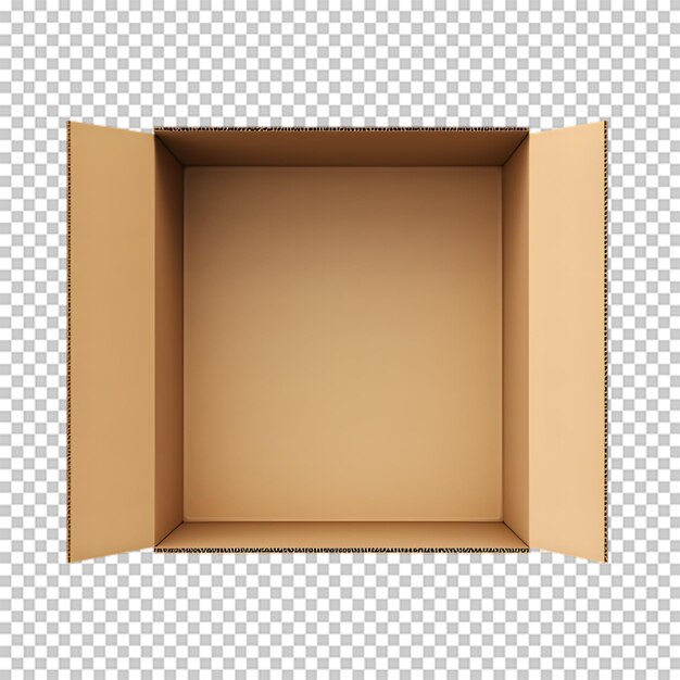 PSD 3d delivery box isolated on transparent background