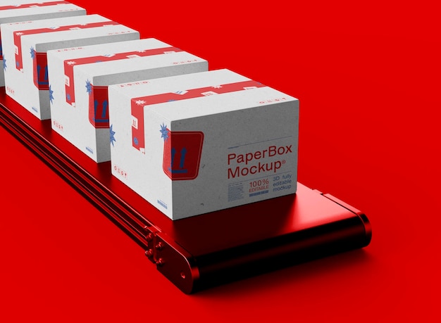 PSD 3d delivery boxes mockup