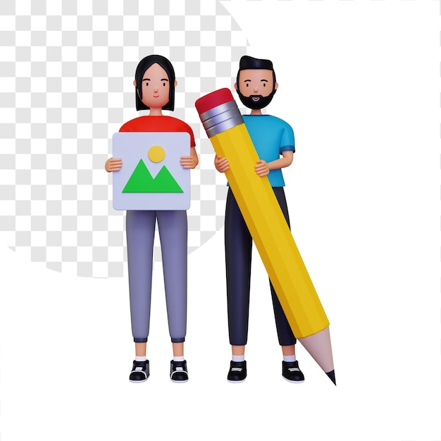 3d design community concept illustration