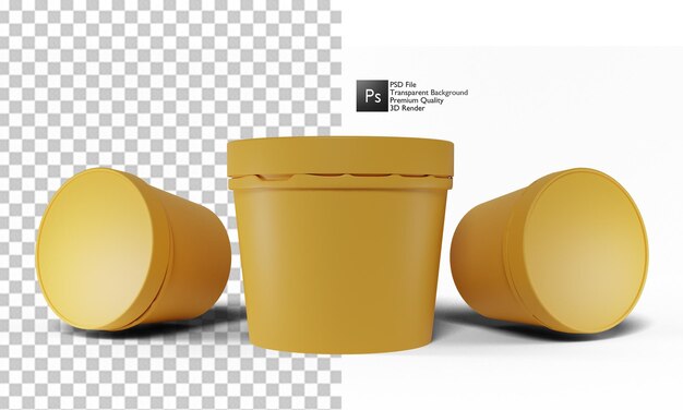 3D Design Ilustracja opakowania na lody