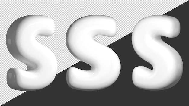 PSD 3d design letter s