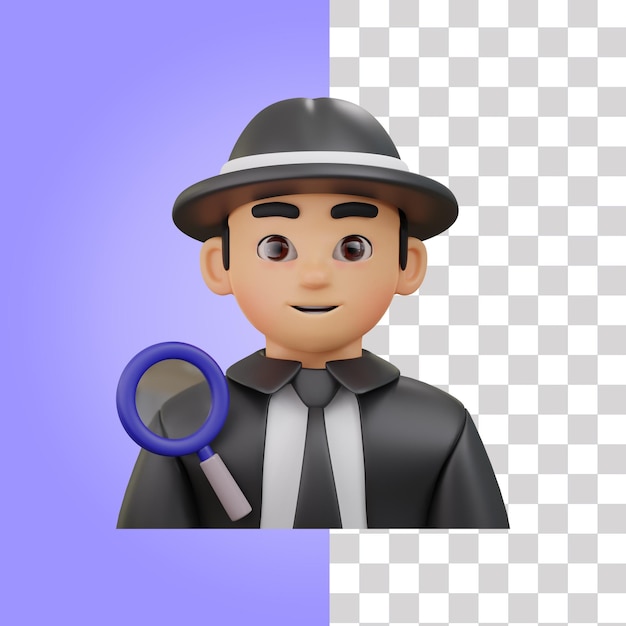 3D-илюстрация детектива