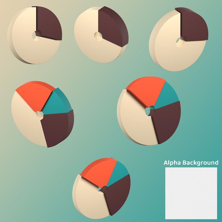 PSD 3d diagram pie 2