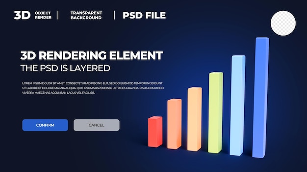 PSD 3d diagram tech banner