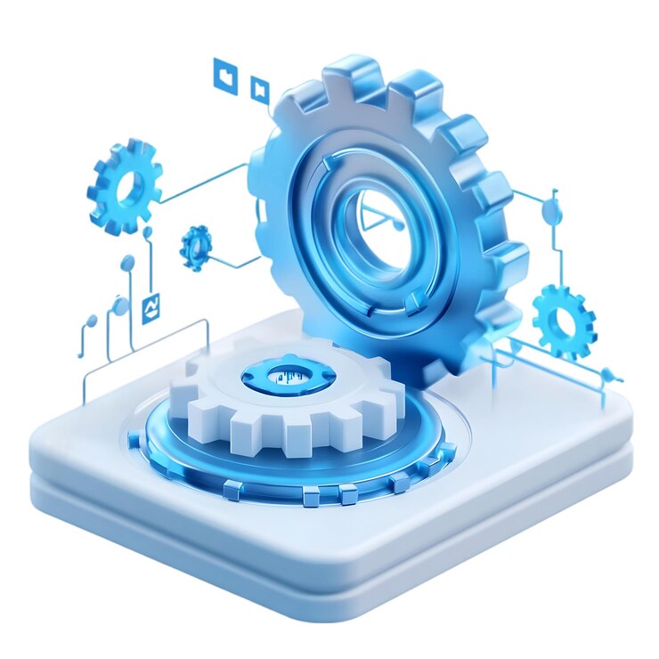 PSD 3d digital transformation icon for technology change