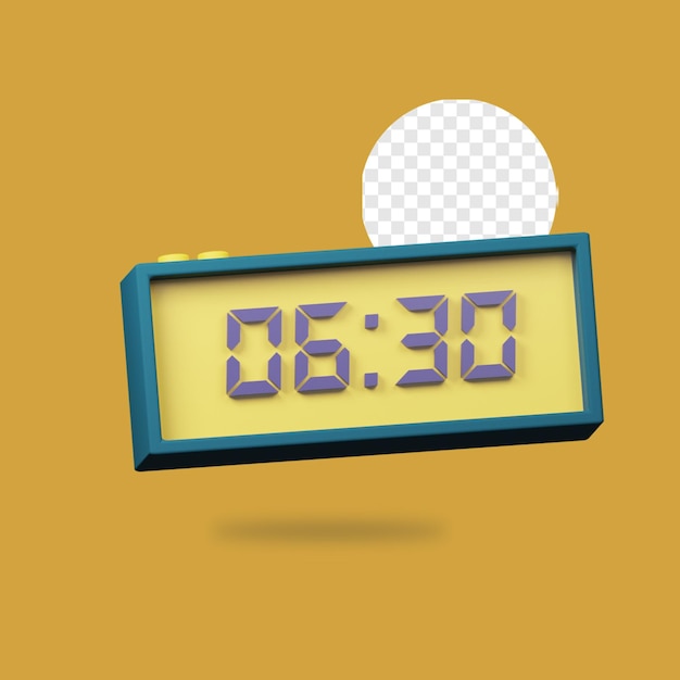 PSD 3d digital watch icon render