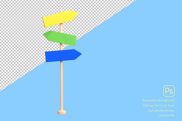 3d方向符號空白在粉紅色背景上