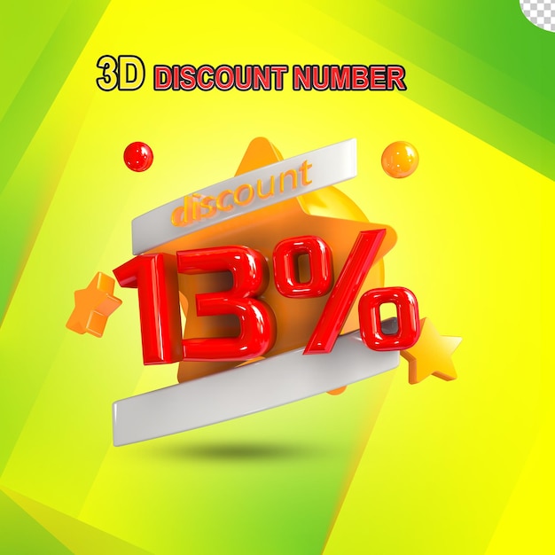 Sconto 3d 13%