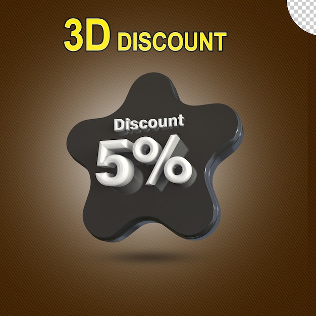 3d discount  5%