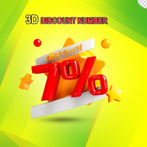 3d discount  7%