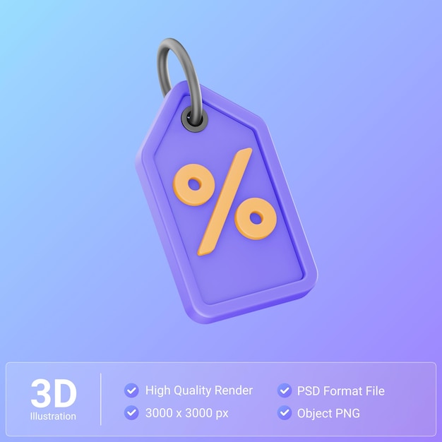 PSD 3d-тег скидки