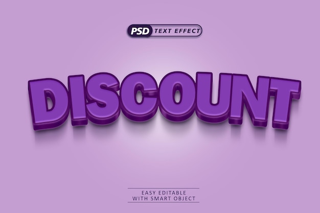 PSD 3d discount text effect