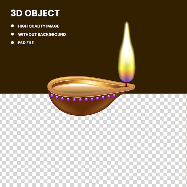 3D Diwali Diya Lamp