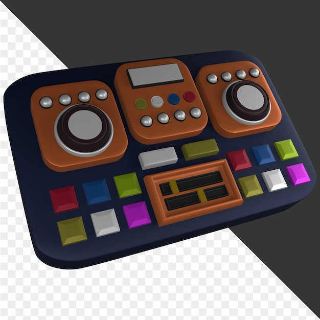 PSD illustrazioni del kit dj 3d