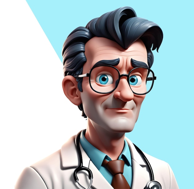 3d doctor with medical uniform