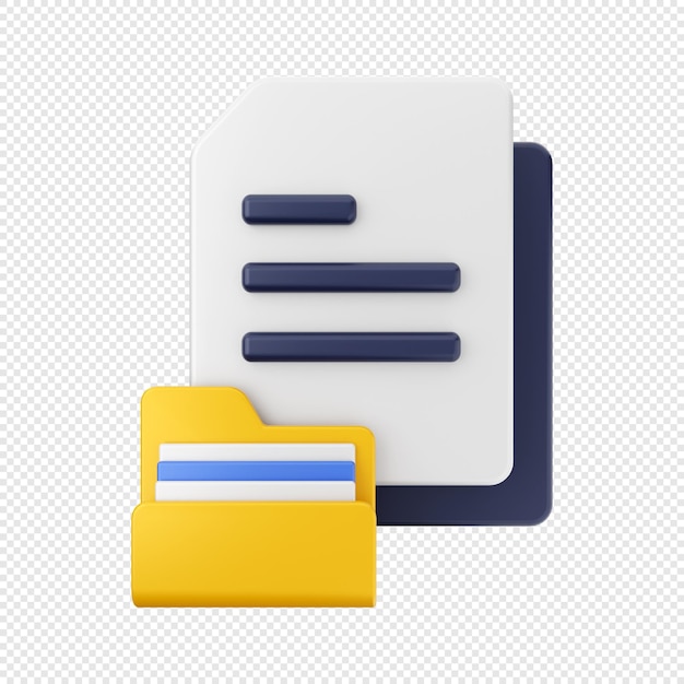 PSD 3d document and file folder save