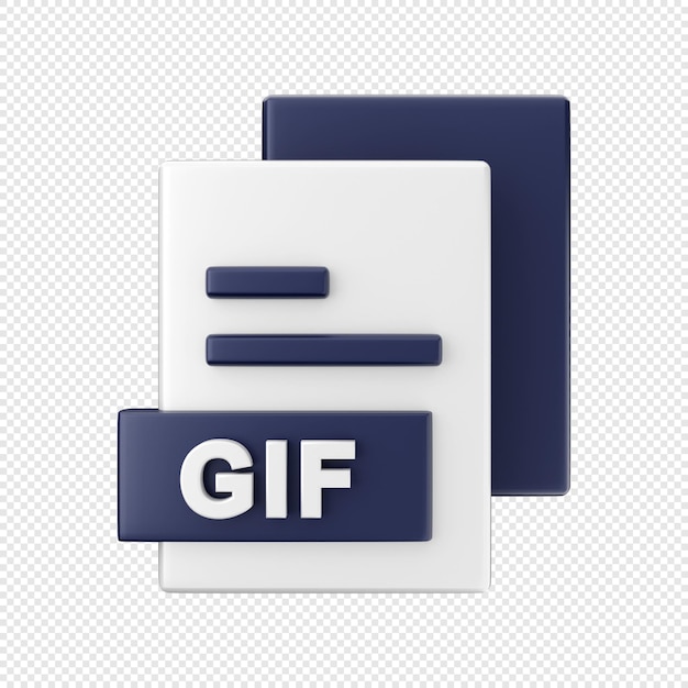 Gif di file di documenti 3d