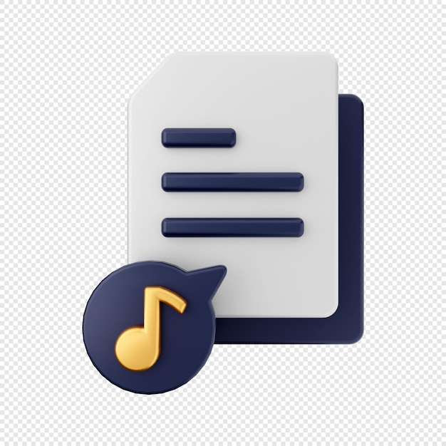 PSD documento 3d e file musicali