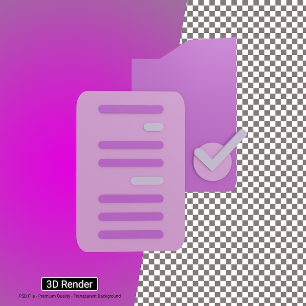 PSD 3d document icon