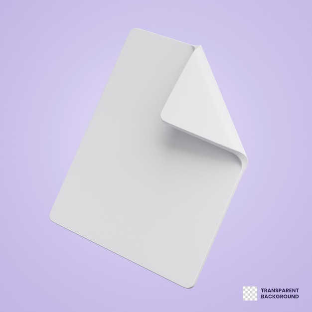 3D Document Paper PNG