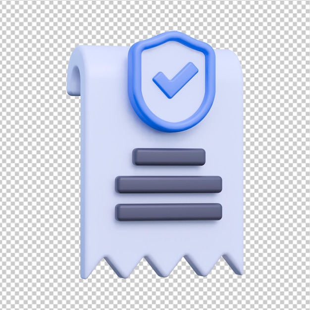 Значок щита 3d-документа