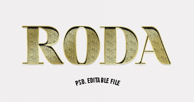 PSD 3d document sneed het gouden effect van de textuurtekst