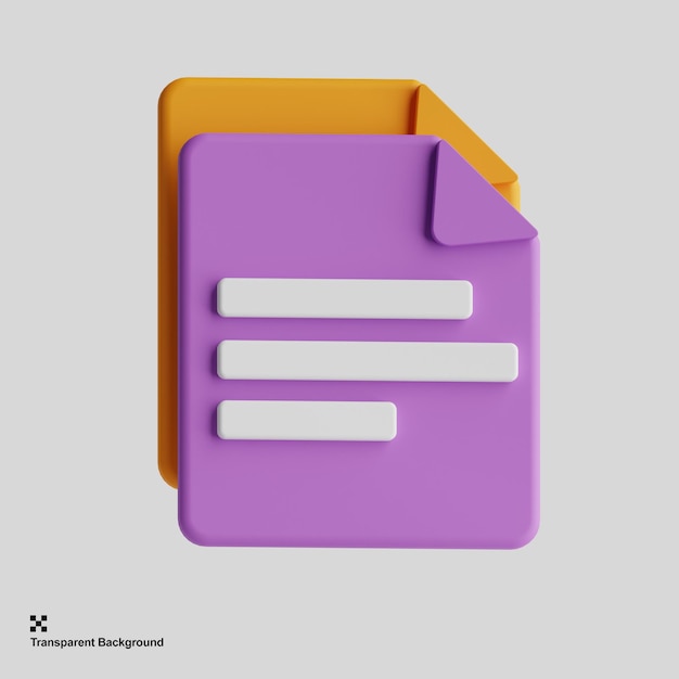 3d documents icon